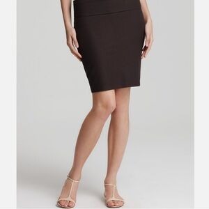 Eileen Fisher Woman pull on stretch skirt 3X plus black fold over waistband